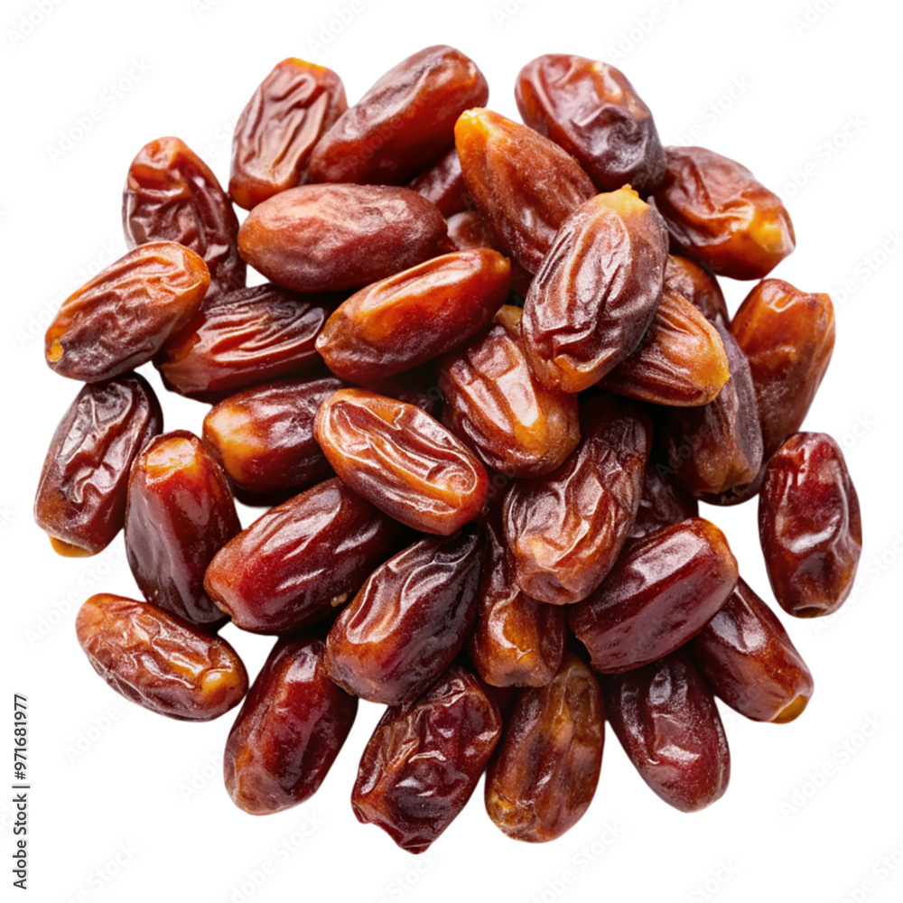 Pitted dates isolated on white from above Isolated on transparent background. Pitted dates isolated on white from above Isolated on transparent background.