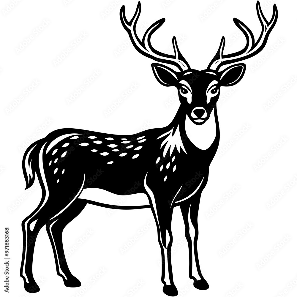Fototapeta premium deer silhouette vector