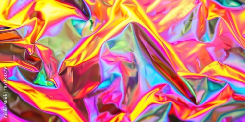 Holographic rainbow foil iridescent texture abstract hologram background 