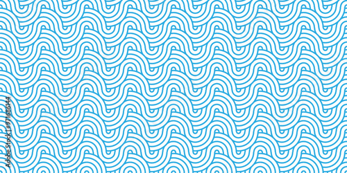 Abstract Overlapping creative diamond circle abstract blue pattern background with waves texture. geometric digital fabric pattern circles floral and spiral round lapping blue retro background.