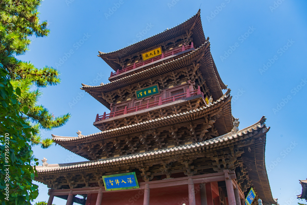 Beautiful scenery of Huayan Temple in Datong, Shanxi, China on a sunny summer day Beautiful scenery of Huayan Temple in Datong, Shanxi, China on a sunny summer day