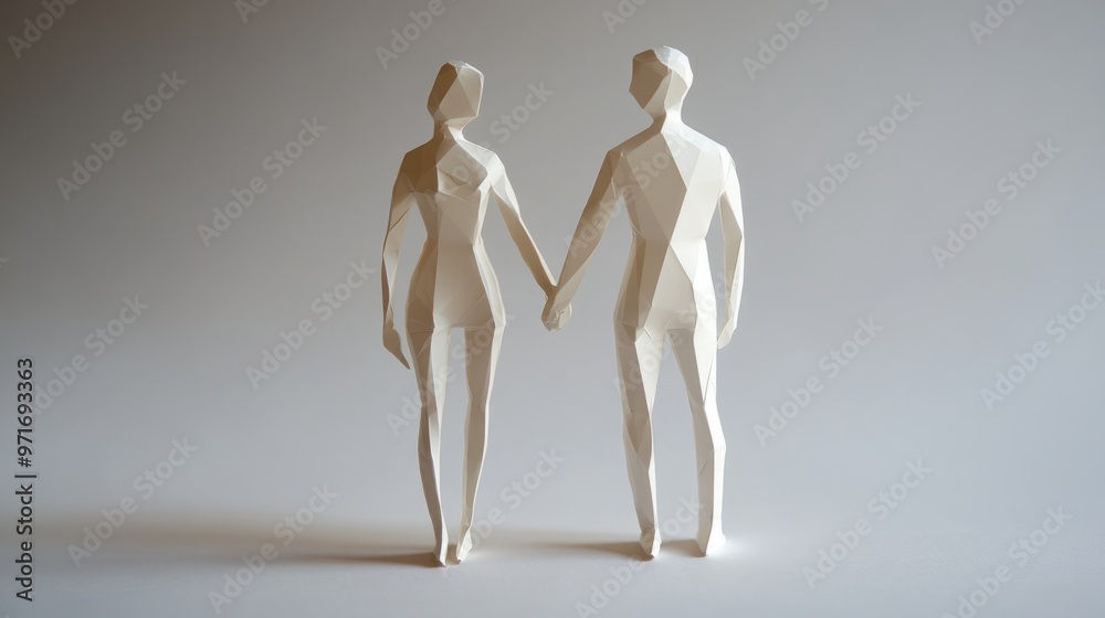 paper humans holding hands generative ai