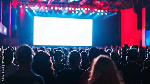 Wallpaper Mural Crowd at Concert with Blank Screen Torontodigital.ca