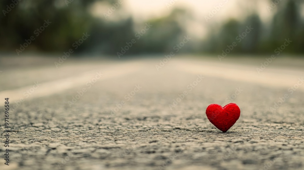 Obraz premium A beautiful handmade heart placed on a concrete surface. The concept that love will find a way to the heart.