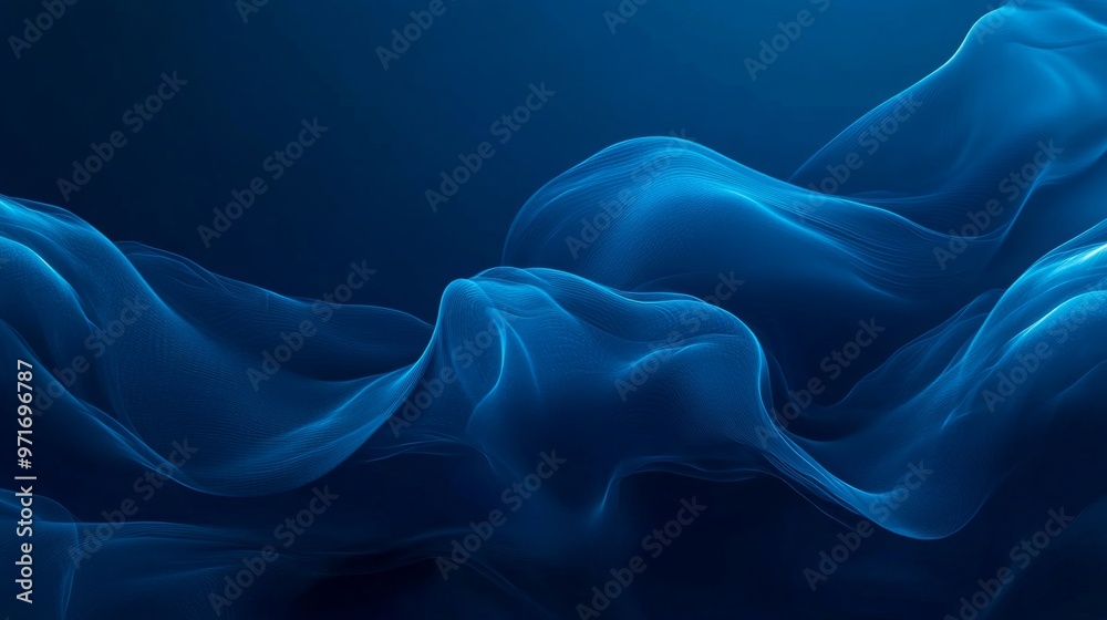 Obraz premium abstract blue gradient background, generative ai