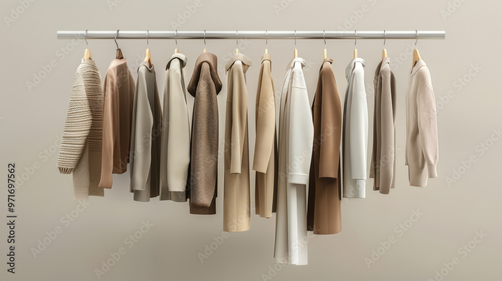 Image of a trendy autumn fashion collection with a minimalist touch. Image of a trendy autumn fashion collection with a minimalist touch.