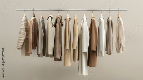 Image of a trendy autumn fashion collection with a minimalist touch. 