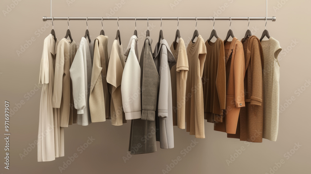 Image of a trendy autumn fashion collection with a minimalist touch. Image of a trendy autumn fashion collection with a minimalist touch.