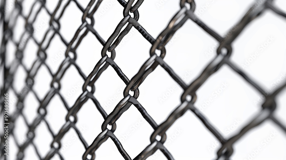 Fototapeta premium metal chain link fence