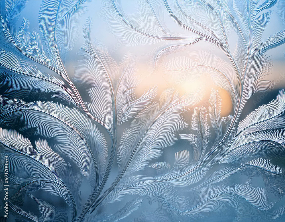 A detailed image of frosted glass, with light passing through and creating a soft, diffused A detailed image of frosted glass, with light passing through and creating a soft, diffused