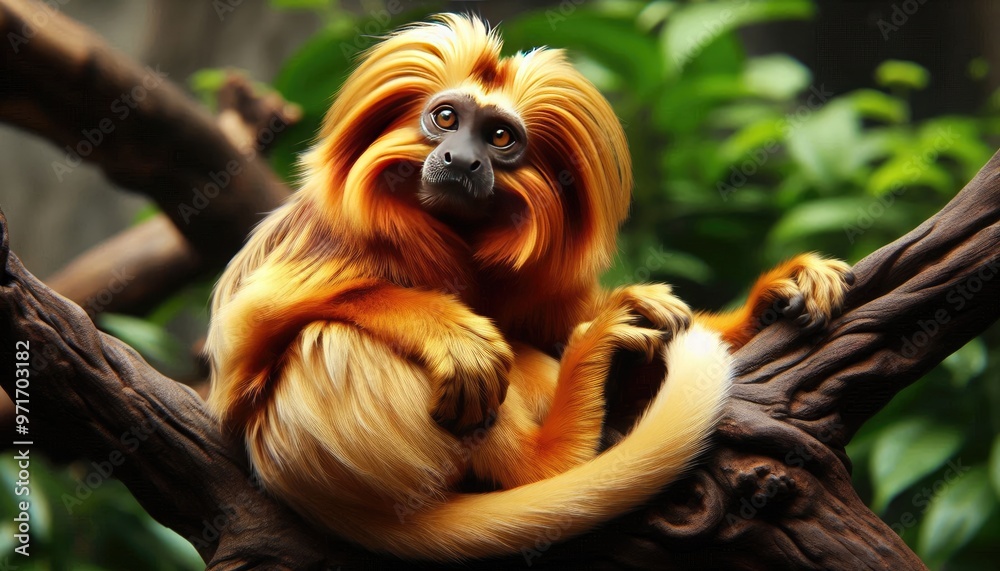Naklejka premium Golden Marmoset
