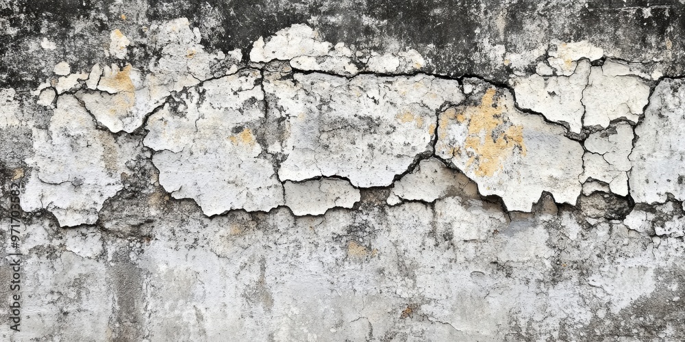 Cracked Concrete Wall Texture in Grayscale Cracked Concrete Wall Texture in Grayscale