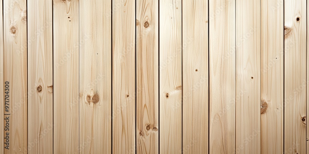 Fototapeta premium Natural Texture: Light Wooden Plank Wall Background