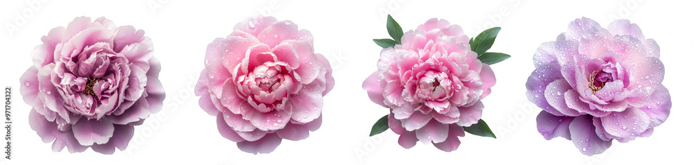 Light pink flowers in bloom with water droplets fresh natural beauty transparent background Light pink flowers in bloom with water droplets fresh natural beauty transparent background