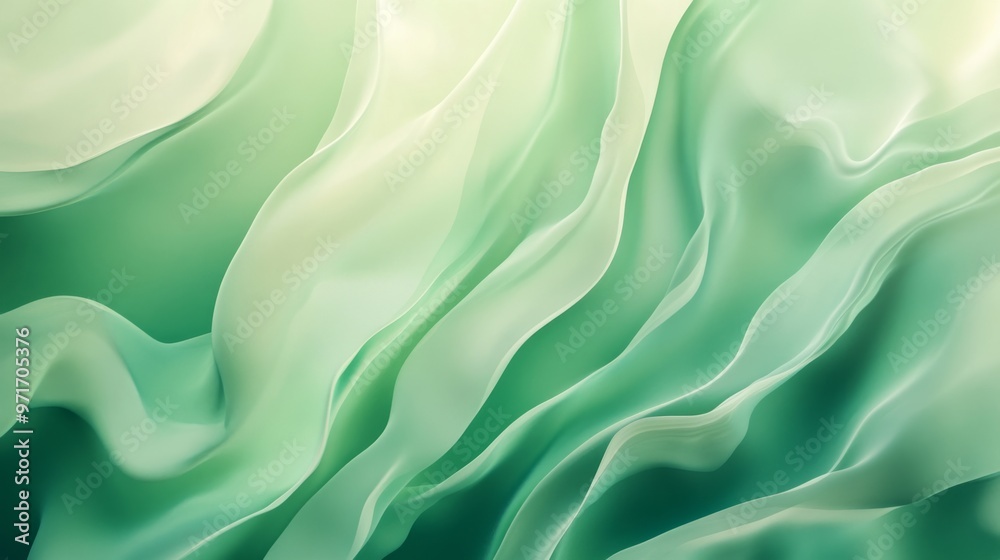 Obraz premium abstract green gradient background generative ai