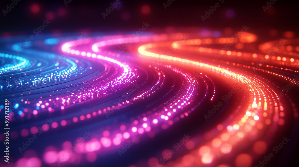 Glowing round illuminated lines with motion blur create a dynamic, abstract visual effect, symbolizing energy and futuristic technology Glowing round illuminated lines with motion blur create a dynamic, abstract visual effect, symbolizing energy and futuristic technology