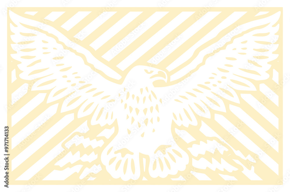 Fototapeta premium PNG Eagle bird creativity striped.