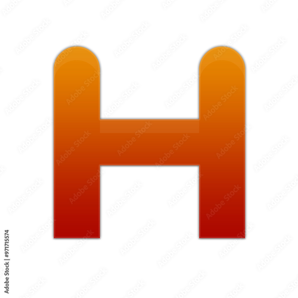 Obraz premium Red and Orange Gradient Capital Letter