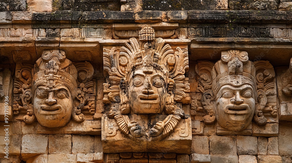 Ancient Mayan Stone Carvings Ancient Mayan Stone Carvings