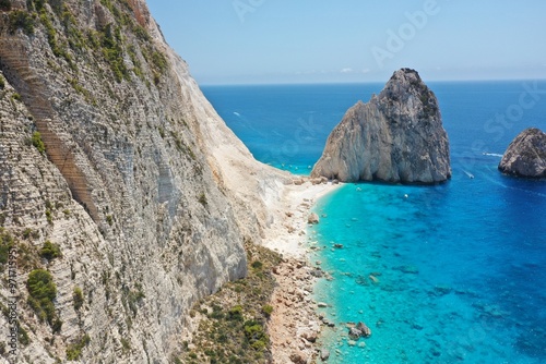 Iconic Myzithres Beach, Zakynthos Island  photo