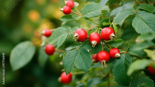 A very red rose hip