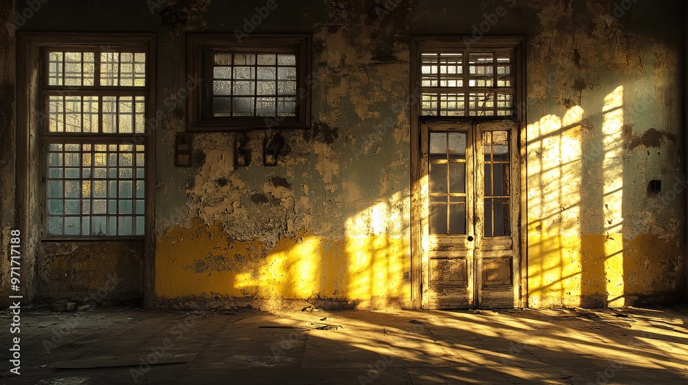 Abandoned Building with Sunbeams Abandoned Building with Sunbeams