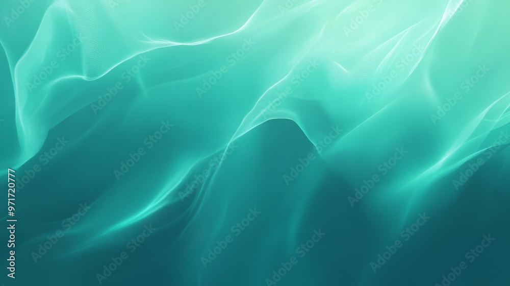 Fototapeta premium turquoise gradient abstract background, generative ai