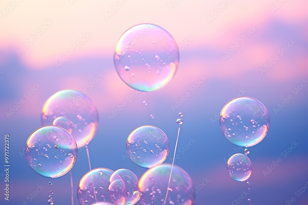 Floating bubbles in the air Floating bubbles in the air