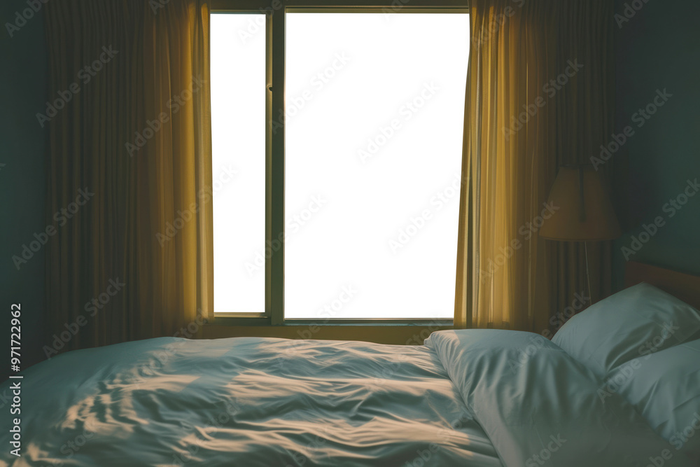 Fototapeta premium PNG Stunning sea landscape window furniture horizon.