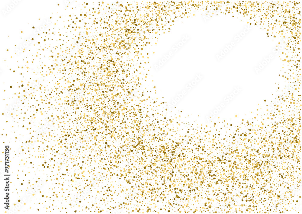 Christmas, new year blank space card template with abstract golden star shaped scattered confetti background Christmas, new year blank space card template with abstract golden star shaped scattered confetti background