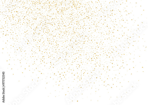Christmas, new year card template with abstract scattered golden confetti background. Blank space template for banners, cards