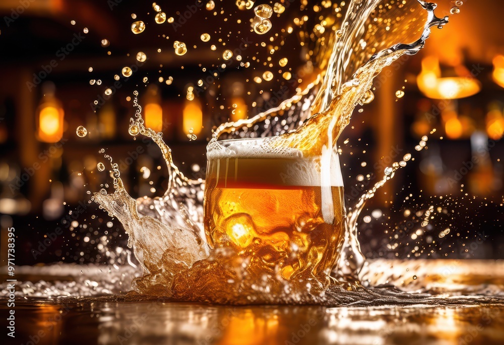 vibrant beer explosion captured lively glass display bubbling foam rich amber colors, liquid, beverage, carbonated, drink, frothy, golden, pub, party vibrant beer explosion captured lively glass display bubbling foam rich amber colors, liquid, beverage, carbonated, drink, frothy, golden, pub, party
