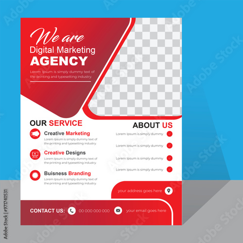 Modern Agency flyer design template 