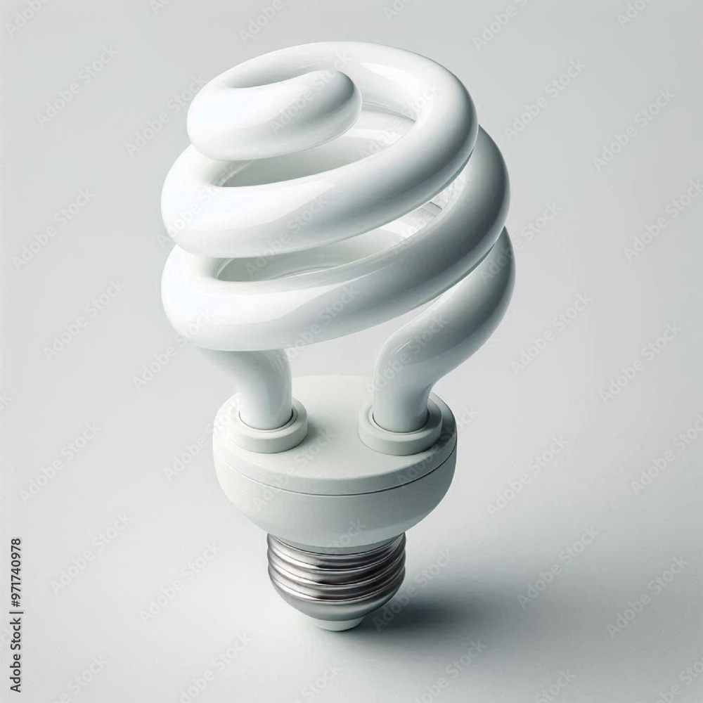 A minimalist, energy efficient light bulb with a matte finish, displayed on a white and solid background A minimalist, energy efficient light bulb with a matte finish, displayed on a white and solid background