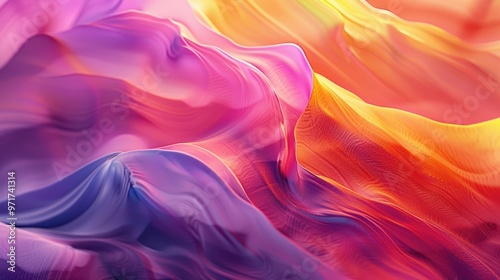 Abstract horizontal background with colorful waves