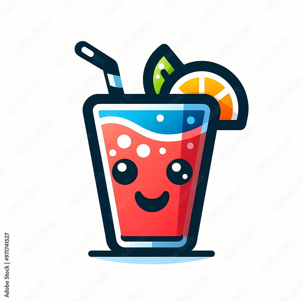 Colorful lemonade icon with a lively face isolated on white background, lemonade emoji or sticker, perfect for summer-themed designs, beverage promotions, and fun food illustrations. Colorful lemonade icon with a lively face isolated on white background, lemonade emoji or sticker, perfect for summer-themed designs, beverage promotions, and fun food illustrations.