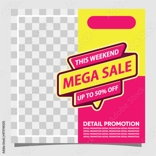 Social media post template modern design, for business digital marketing online, banner and poster