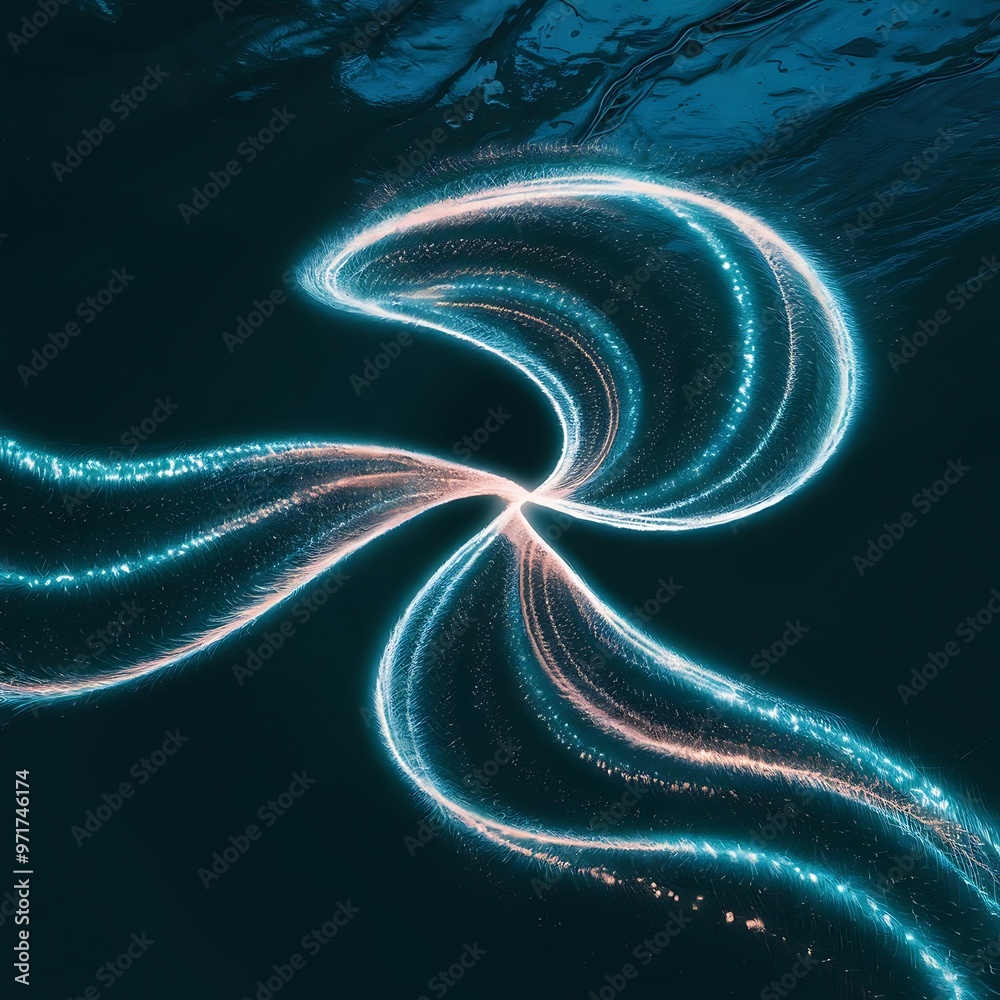 Obraz premium Lights on blue background.