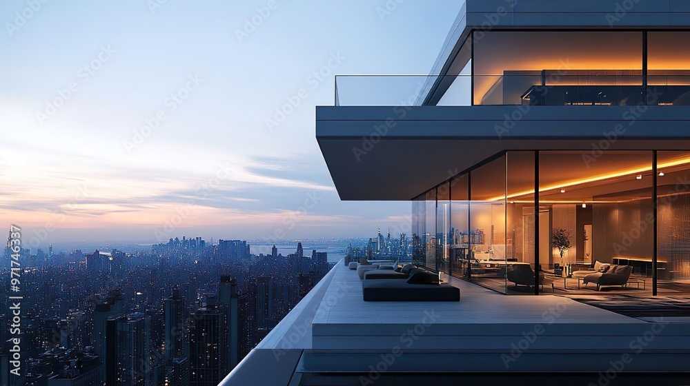 Fototapeta premium Sophisticated business complex design displayed in beautiful architectural pictures