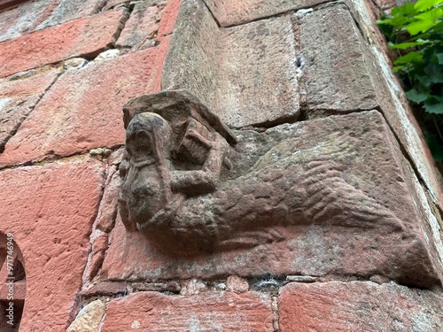 Obraz na płótnie statuette de sirène à Collonges-la-rouge w salonie