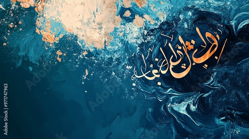 Arabic Calligraphy on Abstract Background