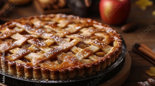 National cuisine of Great Britain: Apple and coffee pie.