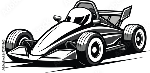 go kart vector illustration 