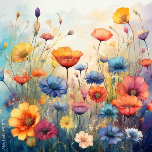 poppy flowers in the field