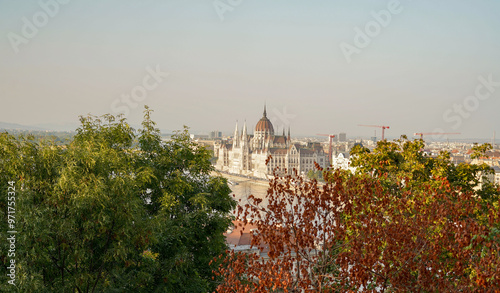 panoramic view of Budapest from the Budavàr Palace photo