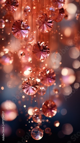 Sparkling pink crystal decor