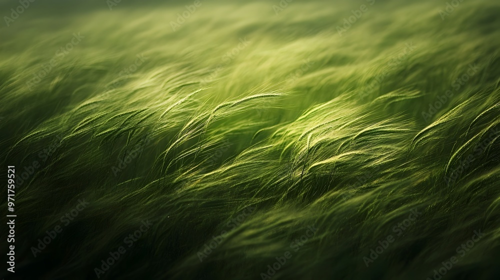 Swaying Grass in Serene Countryside Landscape with Ethereal Motion Blur Swaying Grass in Serene Countryside Landscape with Ethereal Motion Blur