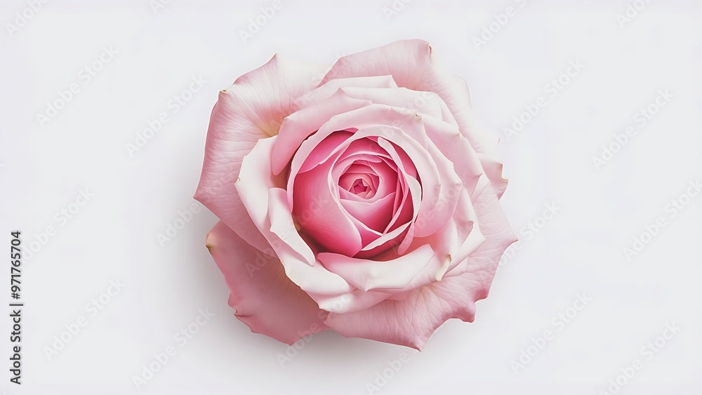 Fototapeta premium Pink rose flowers isolated on white background with copy space