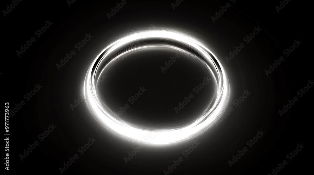 Abstract glowing circle in darkness, light effect Abstract glowing circle in darkness, light effect