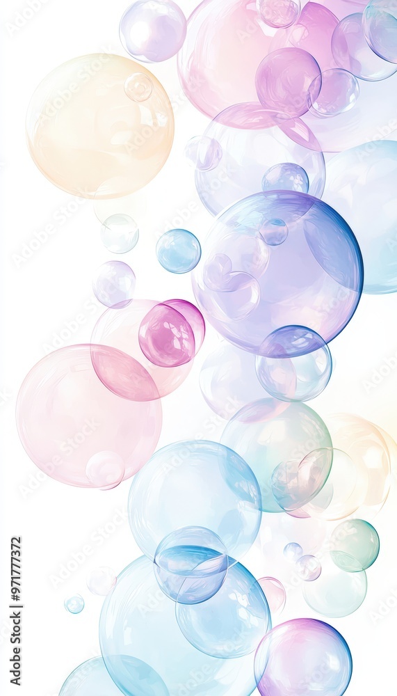 Modern Abstract Background with Floating Pastel Bubbles for Light and Airy Design Projects Modern Abstract Background with Floating Pastel Bubbles for Light and Airy Design Projects
